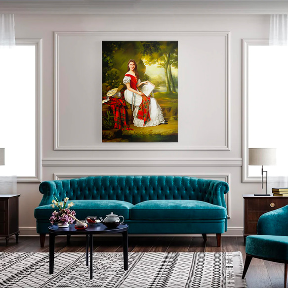 【オーダーメイド】写真からカスタムロイヤルキング天皇皇帝油絵スタイルの肖像画一点物 似顔絵 イラスト彼氏夫の贈り物誕生日 100%