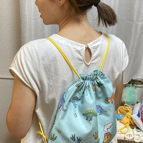 入園グッズ/受注生産】900円送料無料☆子供用ナップサック(恐竜柄