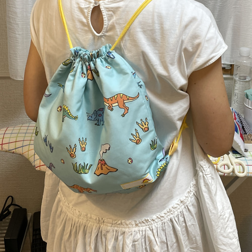 入園グッズ/受注生産】900円送料無料☆子供用ナップサック(恐竜柄
