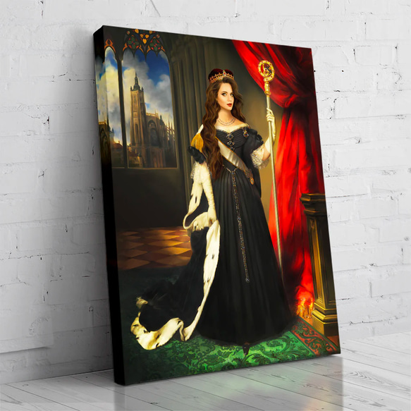 【オーダーメイド】写真からカスタムロイヤルキング天皇皇帝油絵スタイルの肖像画一点物 似顔絵 イラスト彼氏夫の贈り物誕生日 100%