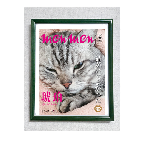 うちのCat オーダーメイドポスター（ファッション雑誌風）額装