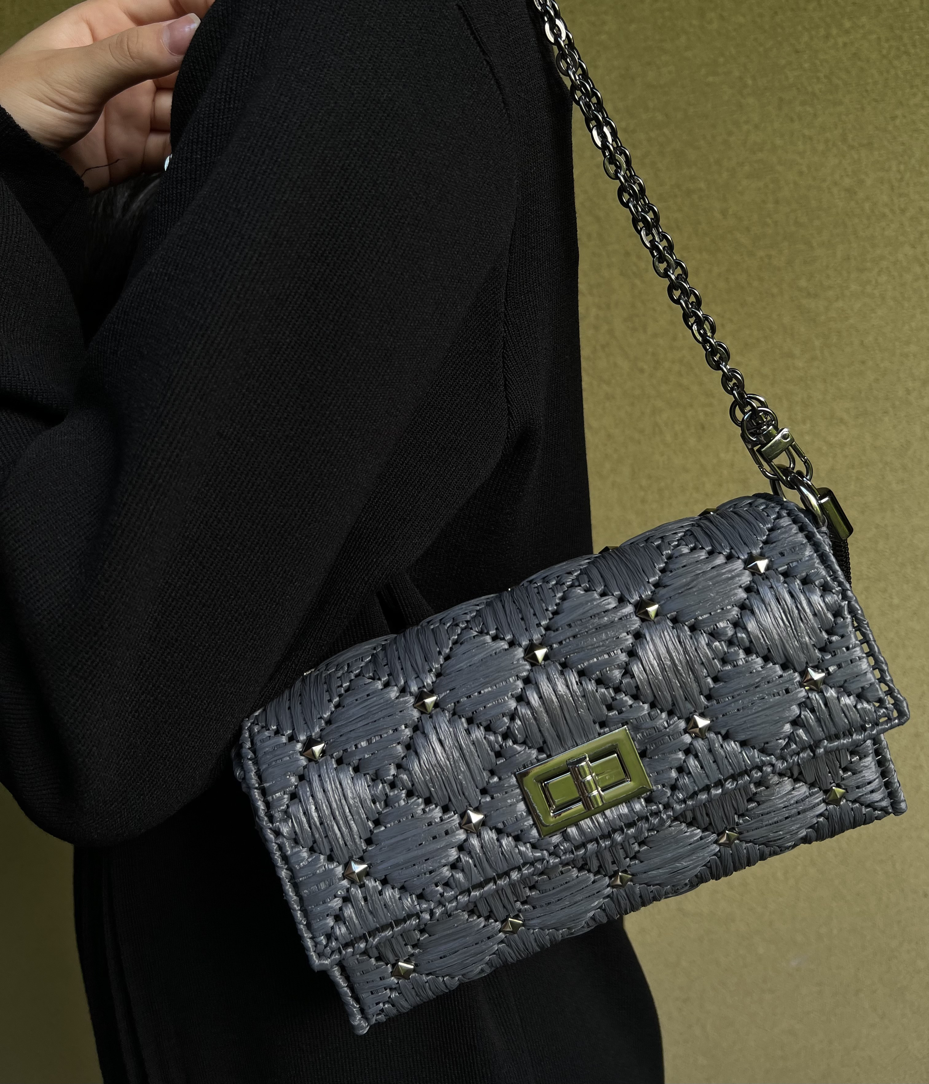 ★お出かけポシェット　ショルダーバッグ3way　グレー