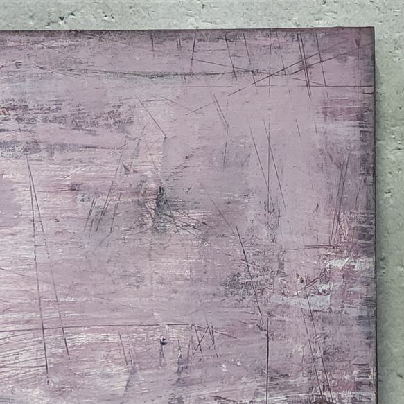 ひろ・あおき　作　「盤031」　アクリル/木製パネル　S3　27.3x27.3cm　抽象絵画　現代アート　スクエア 3枚目の画像