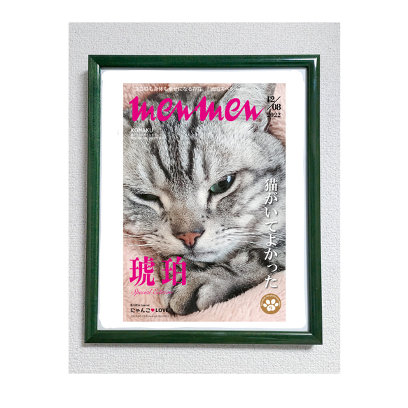 うちのCat　オーダーメイドポスター（ファッション雑誌風） 業務用印刷機/高画質仕上がり　メール便対応 /猫 5枚目の画像