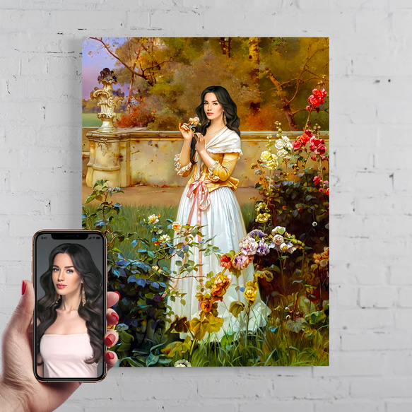 【オーダーメイド】写真からカスタムロイヤルキング天皇皇帝油絵スタイルの肖像画一点物 似顔絵 イラスト彼氏夫の贈り物誕生日 100%