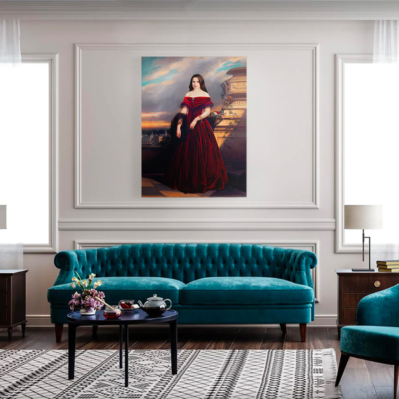 【オーダーメイド】写真からカスタムロイヤルキング天皇皇帝油絵スタイルの肖像画一点物 似顔絵 イラスト彼氏夫の贈り物誕生日 100%