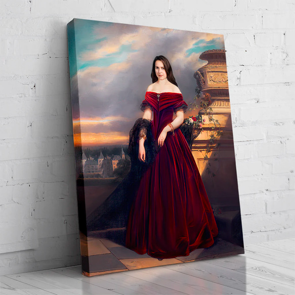 【オーダーメイド】写真からカスタムロイヤルキング天皇皇帝油絵スタイルの肖像画一点物 似顔絵 イラスト彼氏夫の贈り物誕生日 100%