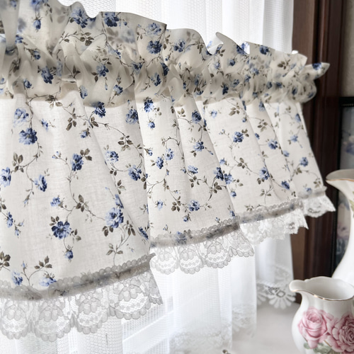 カフェカーテン【まゅ様オーダー品レース3点】ハンドメイド