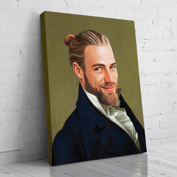 【オーダーメイド】写真からカスタムロイヤルキング天皇皇帝油絵スタイルの肖像画一点物 似顔絵 イラスト彼氏夫の贈り物誕生日 100%