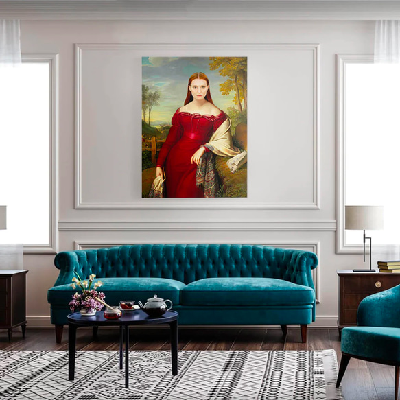 【オーダーメイド】写真からカスタムロイヤルキング天皇皇帝油絵スタイルの肖像画一点物 似顔絵 イラスト彼氏夫の贈り物誕生日 100%