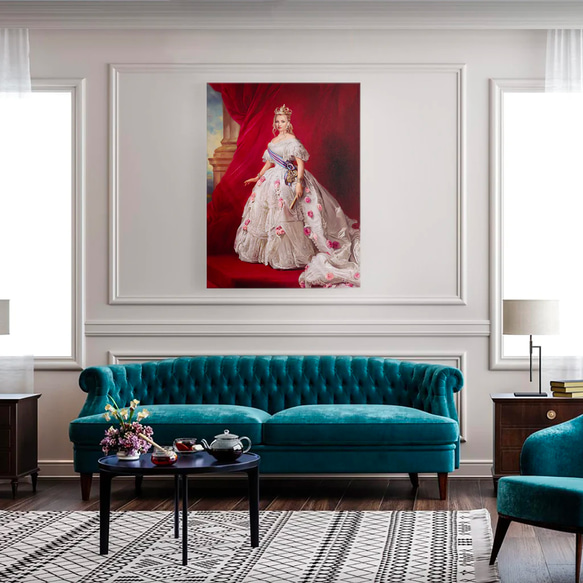 【オーダーメイド】写真からカスタムロイヤルキング天皇皇帝油絵スタイルの肖像画一点物 似顔絵 イラスト彼氏夫の贈り物誕生日 100%