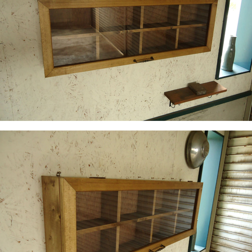 サイズオーダー可］ -vintageroots-09壁掛けコレクションケース