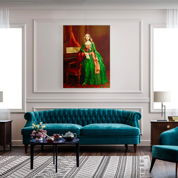 【オーダーメイド】写真からカスタムロイヤルキング天皇皇帝油絵スタイルの肖像画一点物 似顔絵 イラスト彼氏夫の贈り物誕生日 100%