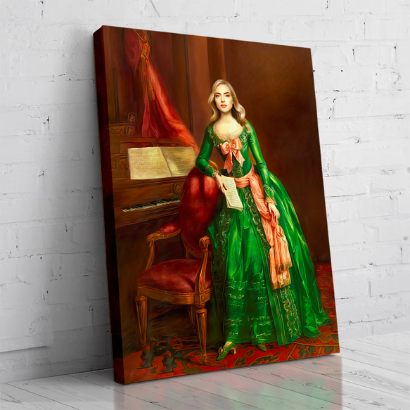 【オーダーメイド】写真からカスタムロイヤルキング天皇皇帝油絵スタイルの肖像画一点物 似顔絵 イラスト彼氏夫の贈り物誕生日 100%