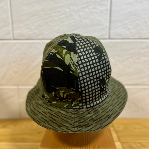 迷彩ミックス☆Bucket hat☆国産ツイル☆帽子☆バケットハット