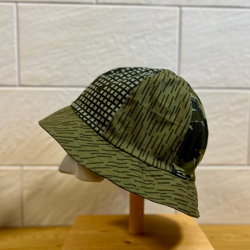 SALE 迷彩ミックス☆61.5cm☆Bucket hat☆国産ツイル☆帽子☆バケット