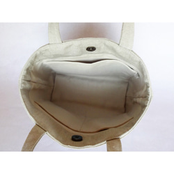 【受注制作】リネン帆布のミニトートバッグ　生機（キハダ）　 10枚目の画像