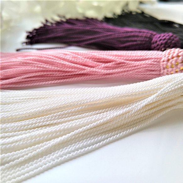 コットンタッセル 数珠パーツ 房 同色2個1組 【カラー選択】 約9cm 綿