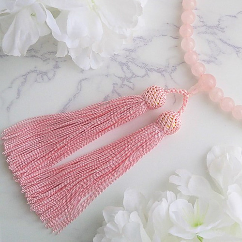 コットンタッセル 数珠パーツ 房 同色2個1組 【カラー選択】 約9cm 綿