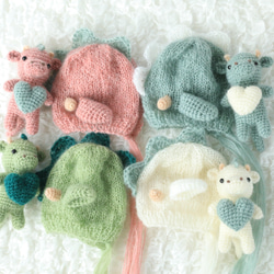 辰年セット(ボンネット・あみぐるみ)⁑ニューボーンフォト あみぐるみ