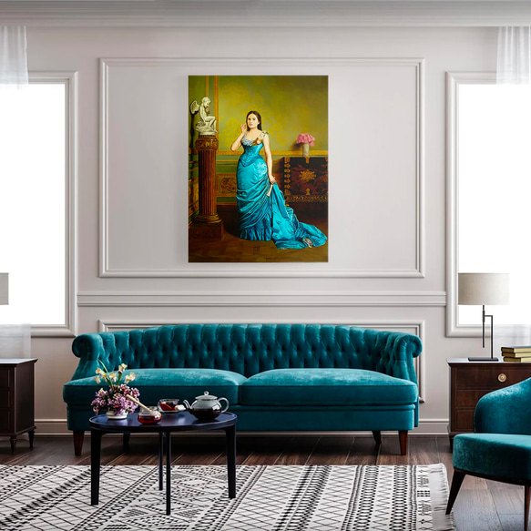 【オーダーメイド】写真からカスタムロイヤルキング天皇皇帝油絵スタイルの肖像画一点物 似顔絵 イラスト彼氏夫の贈り物誕生日 100%