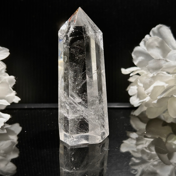 天然石　マニカラン産　ヒマラヤ水晶　ポイント　六角柱　64ｍｍ　天然石インテリアや置物として 2枚目の画像