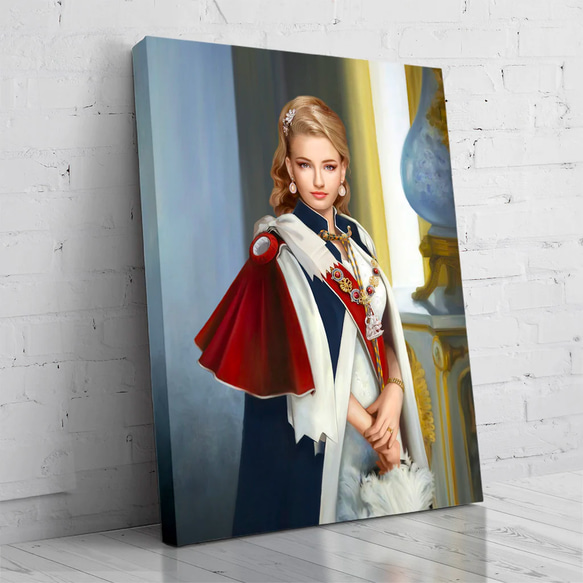 【オーダーメイド】写真からカスタムロイヤルキング天皇皇帝油絵スタイルの肖像画一点物 似顔絵 イラスト彼氏夫の贈り物誕生日 100%