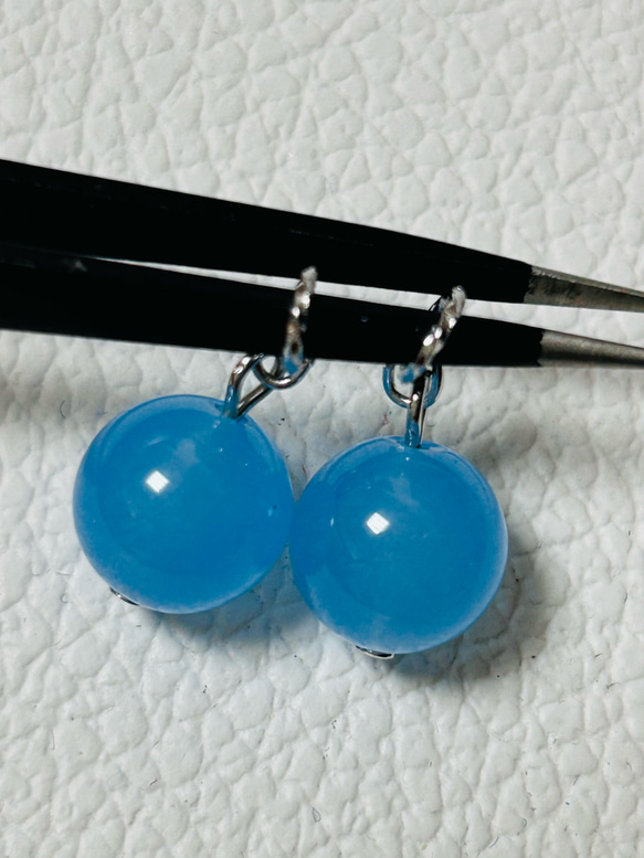 青翡翠 10mm ピアリングチャーム ピアスチャーム 水晶体きらめく 綺麗