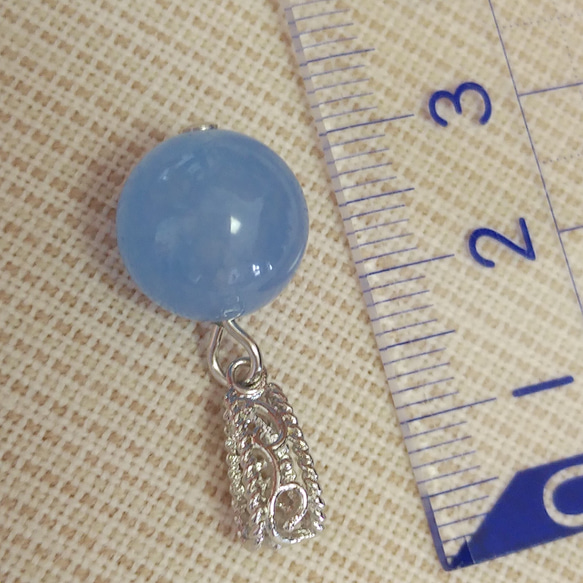 青翡翠　12mm　ペンダントトップ　♡大変美しい珠です　☆バチカン変更可能 2枚目の画像