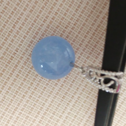 青翡翠　12mm　ペンダントトップ　♡大変美しい珠です　☆バチカン変更可能 5枚目の画像