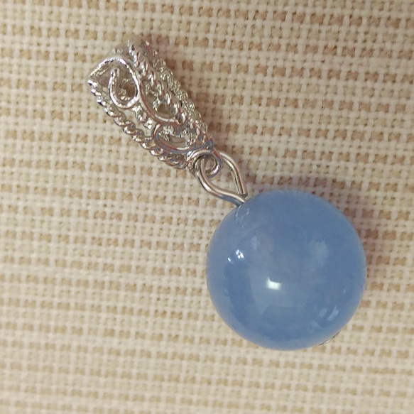 青翡翠 12mm ペンダントトップ ♡大変美しい珠です ☆バチカン変更可能 