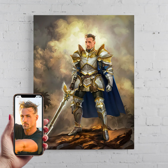 【オーダーメイド】写真からカスタムロイヤルキング天皇皇帝油絵スタイルの肖像画一点物 似顔絵 イラスト彼氏夫の贈り物誕生日 100%