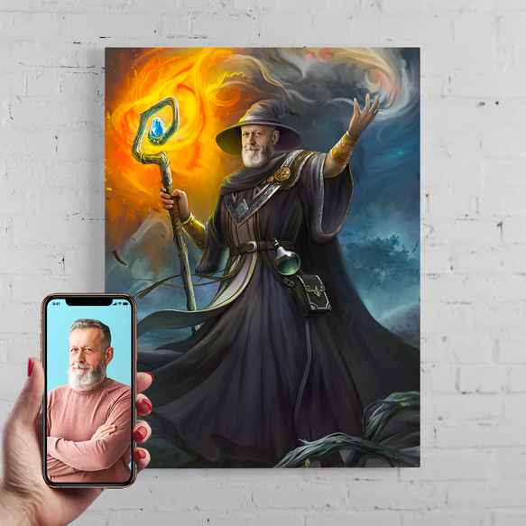 【オーダーメイド】写真からカスタムロイヤルキング天皇皇帝油絵スタイルの肖像画一点物 似顔絵 イラスト彼氏夫の贈り物誕生日 100%