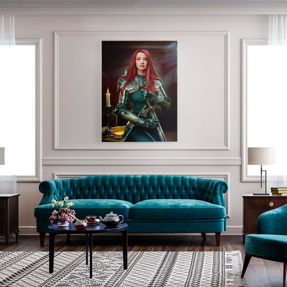 【オーダーメイド】写真からカスタムロイヤルキング天皇皇帝油絵スタイルの肖像画一点物 似顔絵 イラスト彼氏夫の贈り物誕生日 100%