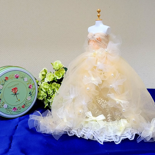 ミニチュア キラキラ 可愛い お花のウェディングドレス 【公式通販】