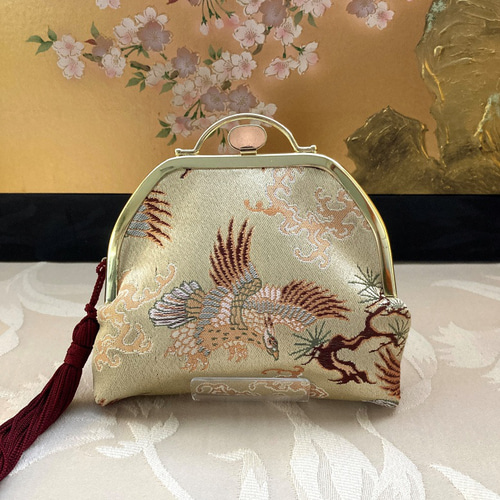 sironeko様専用】鷹（レッドデニム）メッセンジャーバック和柄 西陣織