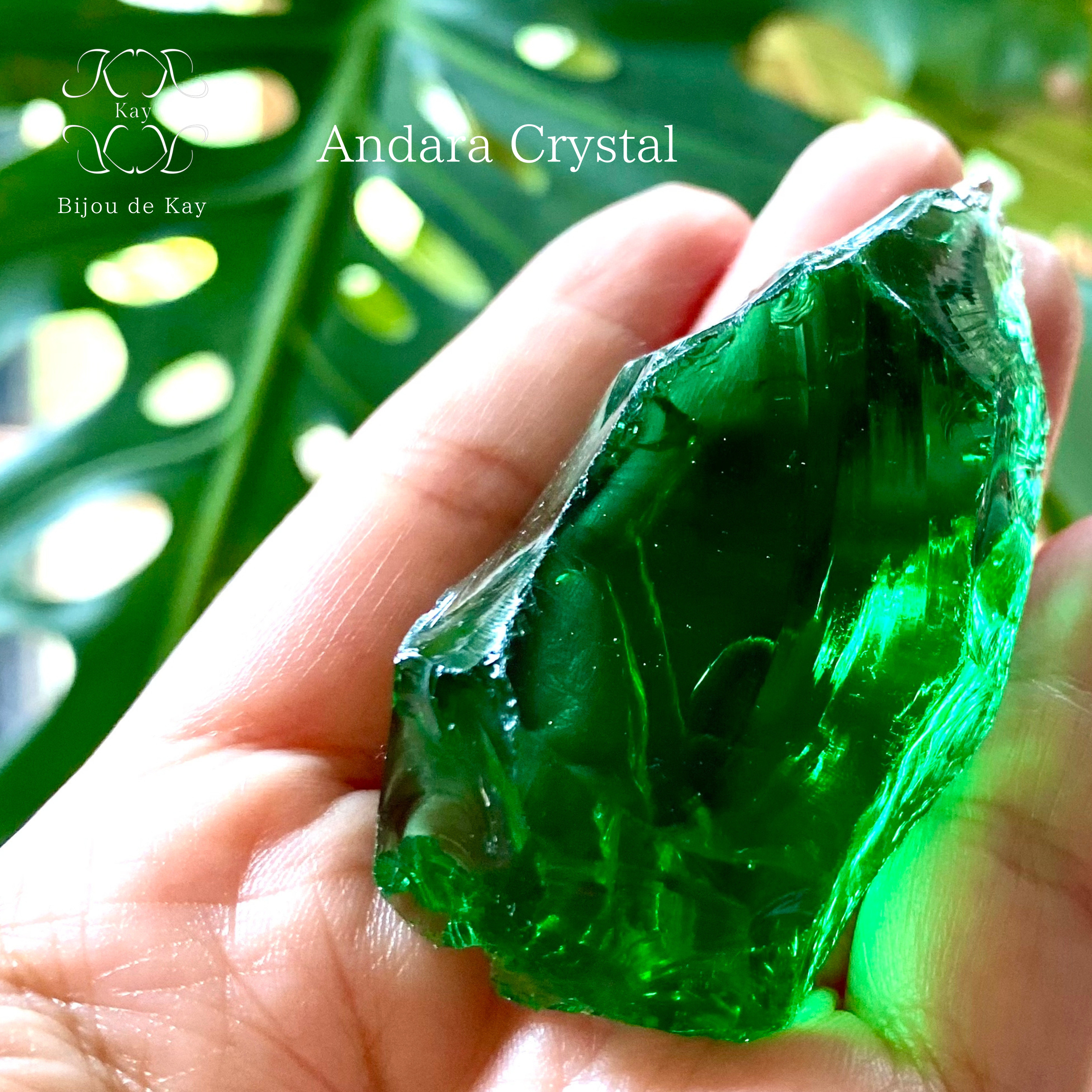 大粒 極上 アンダラクリスタル グリーン その他素材 Kay光波動®︎石