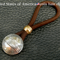 ＃H218 USA Coin Hair Elastic 2枚目の画像