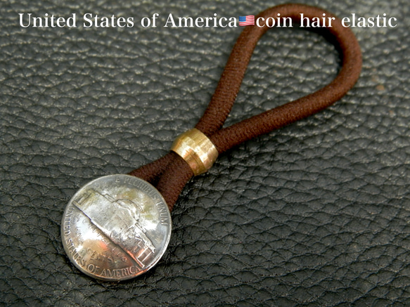 ＃H218 USA Coin Hair Elastic 2枚目の画像