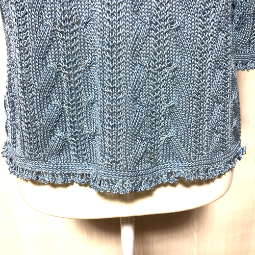 高級コットン100% 機械編み ハンドメイド サマーニット 肌触り抜群 