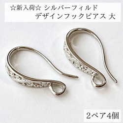 14kgf】 キドニー フック ピアス A 2ペア 4個 金属アレルギー 素材