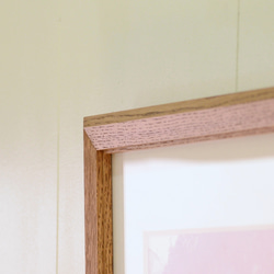 ナラのA4額縁 ブラウン 6枚目の画像