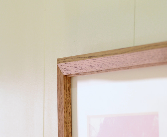 ナラのA4額縁 ブラウン 6枚目の画像