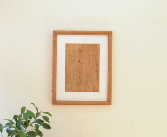 ナラのA4額縁 ブラウン 1枚目の画像
