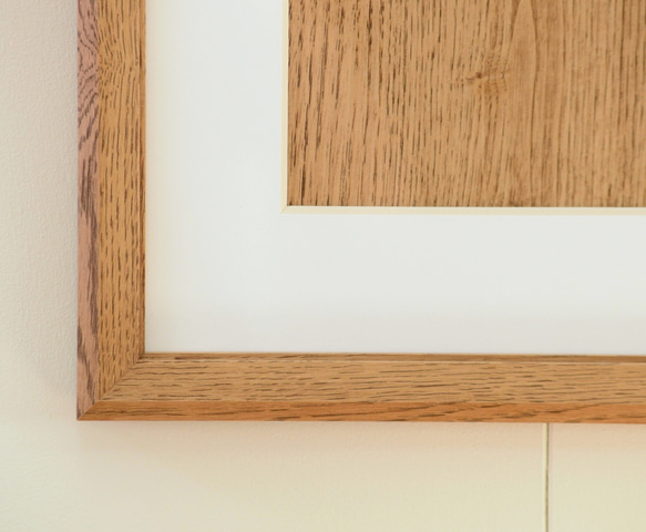 ナラのA4額縁 ブラウン 4枚目の画像