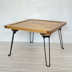 キッズテーブル便利な折畳み脚　(22033) ：素朴でシャビーな仕上がり 4枚目の画像
