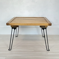 キッズテーブル便利な折畳み脚　(22033) ：素朴でシャビーな仕上がり 3枚目の画像