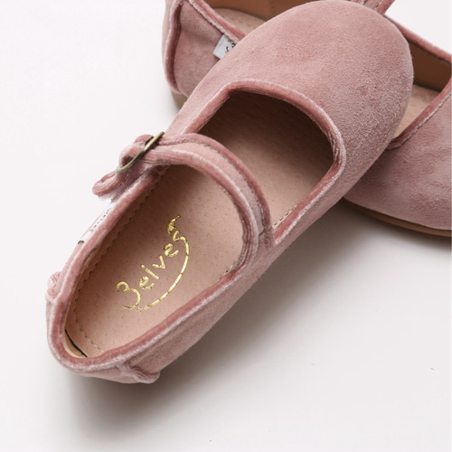 山羊革 スエード ワンストラップシューズ 子供用 本革 普段着