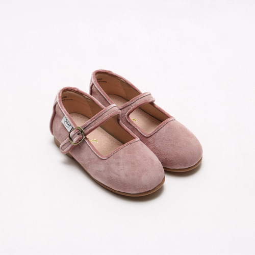 山羊革 スエード ワンストラップシューズ 子供用 本革 普段着