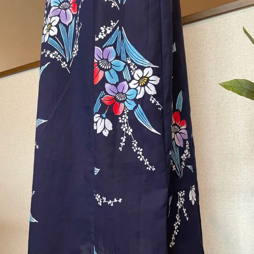 浴衣リメイク（男)ノースリーブワンピース まとめ（二枚) 送料無料 浴衣リメイク ノースリーブのワンピース 流水に菊